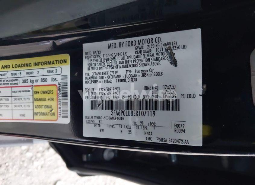 Photo 9 of 2014 Ford Fusion HYBRID SE (VIN 3FA6P0LU8ER107119)