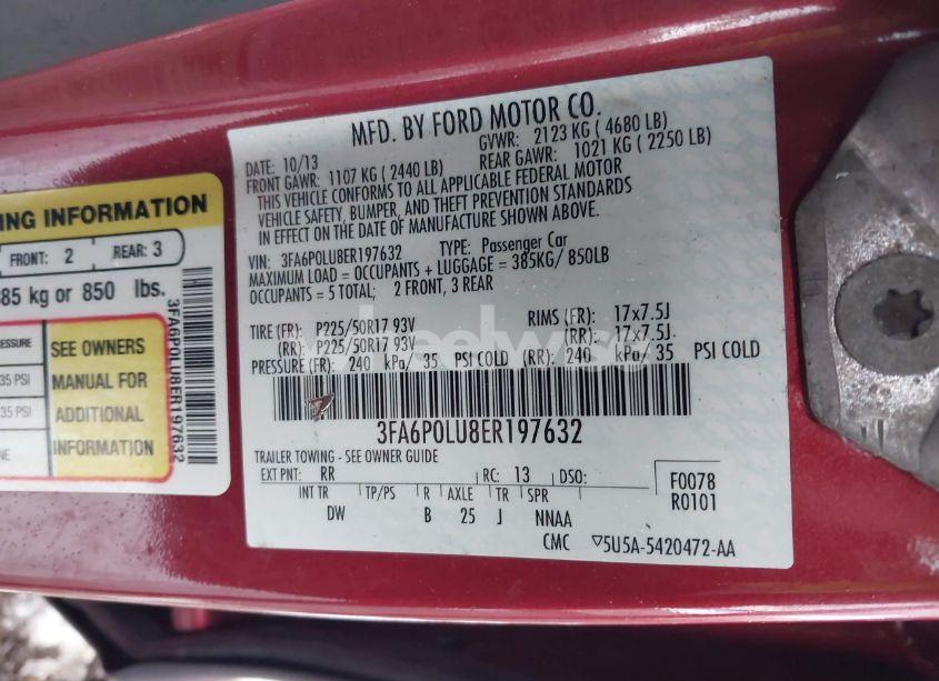 Photo 9 of 2014 Ford Fusion HYBRID SE (VIN 3FA6P0LU8ER197632)