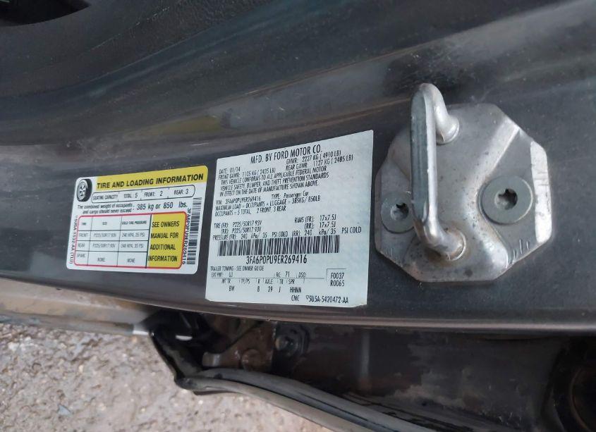 Photo 9 of 2014 Ford Fusion ENERGI SE LUXURY (VIN 3FA6P0PU9ER269416)