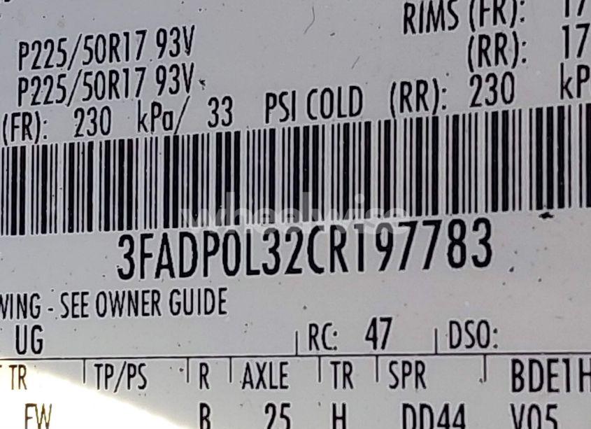 Photo 9 of 2012 Ford Fusion HYBRID (VIN 3FADP0L32CR197783)