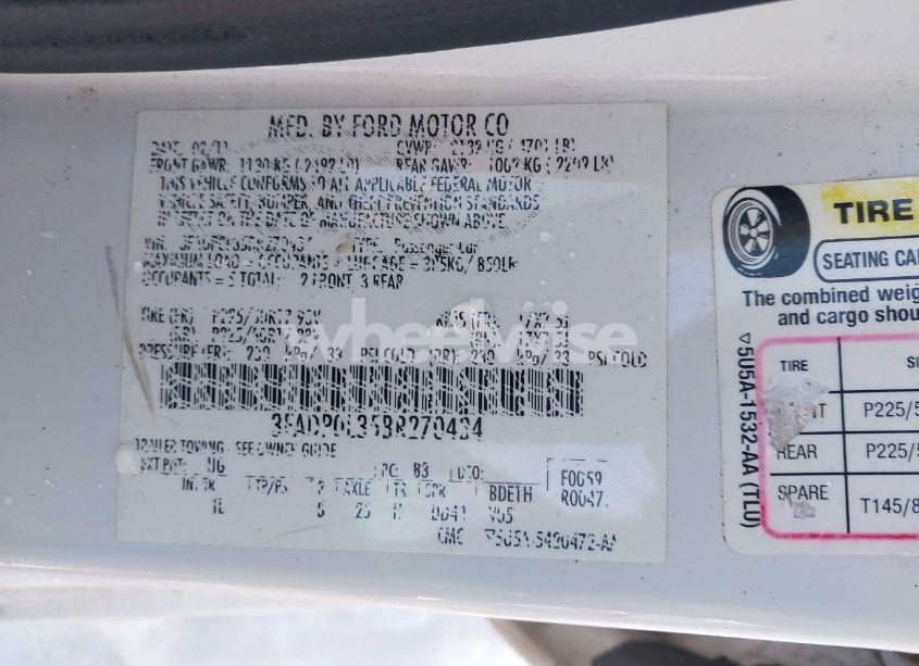 Photo 9 of 2011 Ford Fusion HYBRID (VIN 3FADP0L35BR270434)