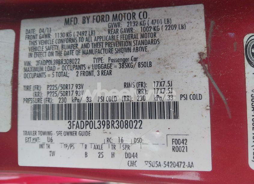 Photo 9 of 2011 Ford Fusion HYBRID (VIN 3FADP0L39BR308022)