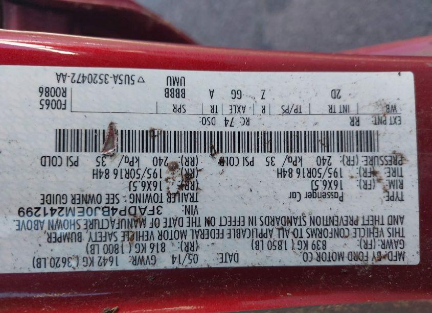 Photo 9 of 2014 Ford Fiesta SE (VIN 3FADP4BJ0EM241299)