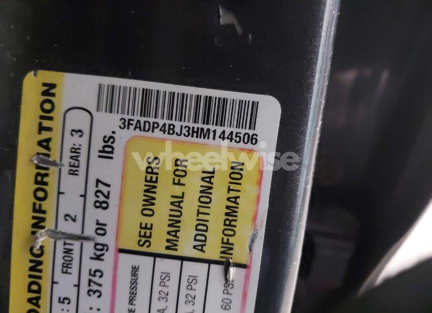 Photo 9 of 2017 Ford Fiesta SE (VIN 3FADP4BJ3HM144506)