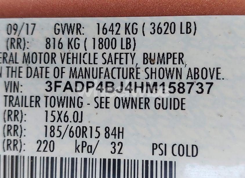 Photo 9 of 2017 Ford Fiesta SE (VIN 3FADP4BJ4HM158737)