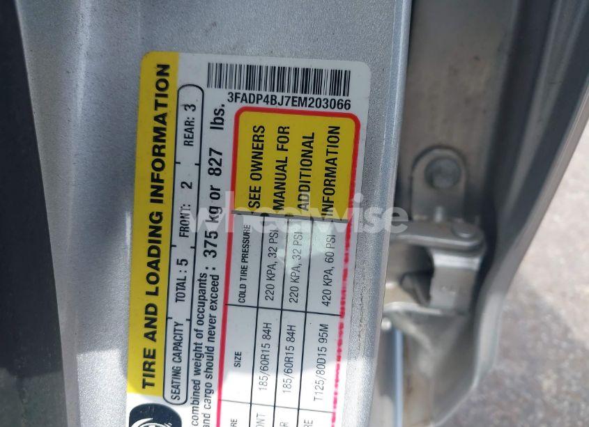 Photo 9 of 2014 Ford Fiesta SE (VIN 3FADP4BJ7EM203066)