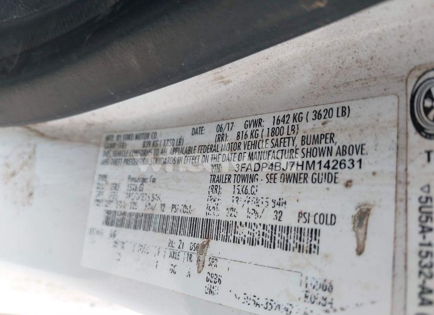 Photo 9 of 2017 Ford Fiesta SE (VIN 3FADP4BJ7HM142631)