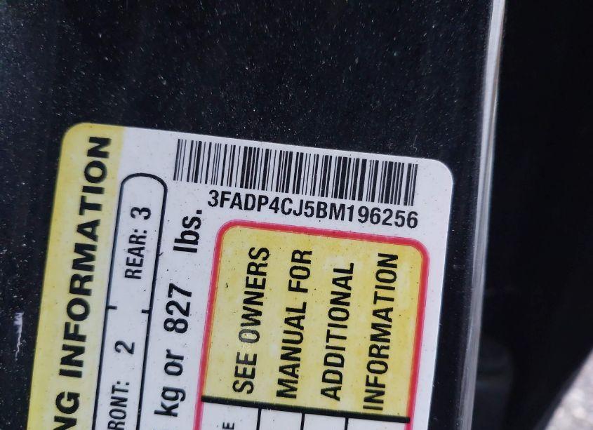 Photo 9 of 2011 Ford Fiesta SEL (VIN 3FADP4CJ5BM196256)