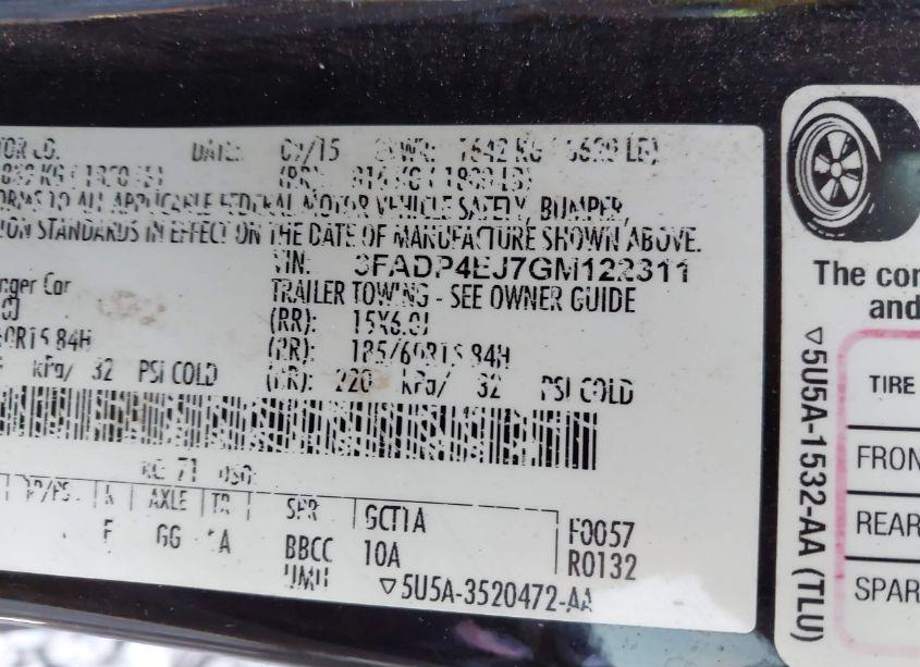 Photo 9 of 2016 Ford Fiesta SE (VIN 3FADP4EJ7GM122311)