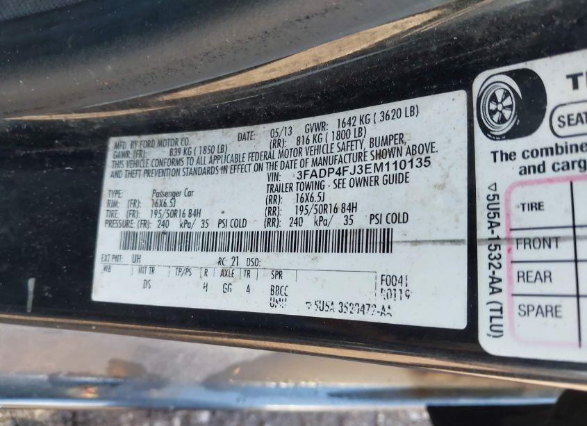 Photo 9 of 2014 Ford Fiesta TITANIUM (VIN 3FADP4FJ3EM110135)