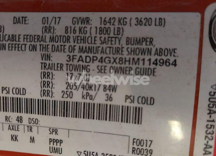 Photo 9 of 2017 Ford Fiesta ST (VIN 3FADP4GX8HM114964)