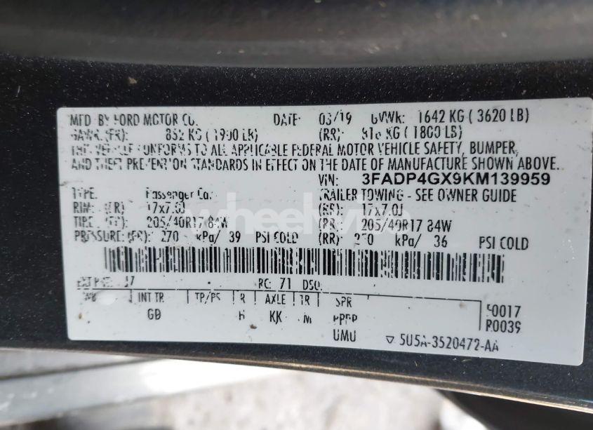 Photo 9 of 2019 Ford Fiesta ST (VIN 3FADP4GX9KM139959)