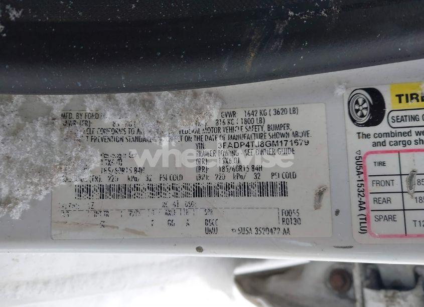 Photo 9 of 2016 Ford Fiesta S (VIN 3FADP4TJ8GM171679)