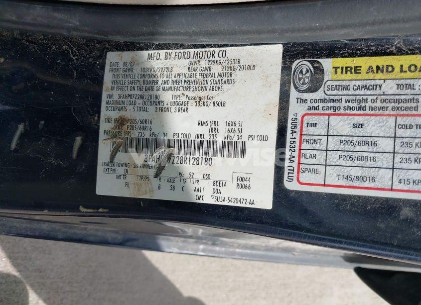 Photo 9 of 2008 Ford Fusion SE (VIN 3FAHP07Z28R128180)