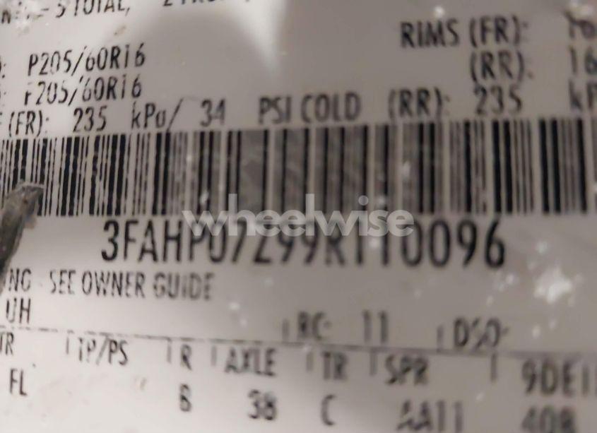 Photo 9 of 2009 Ford Fusion SE (VIN 3FAHP07Z99R110096)