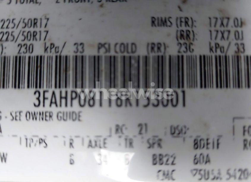 Photo 9 of 2008 Ford Fusion SEL (VIN 3FAHP08118R153001)