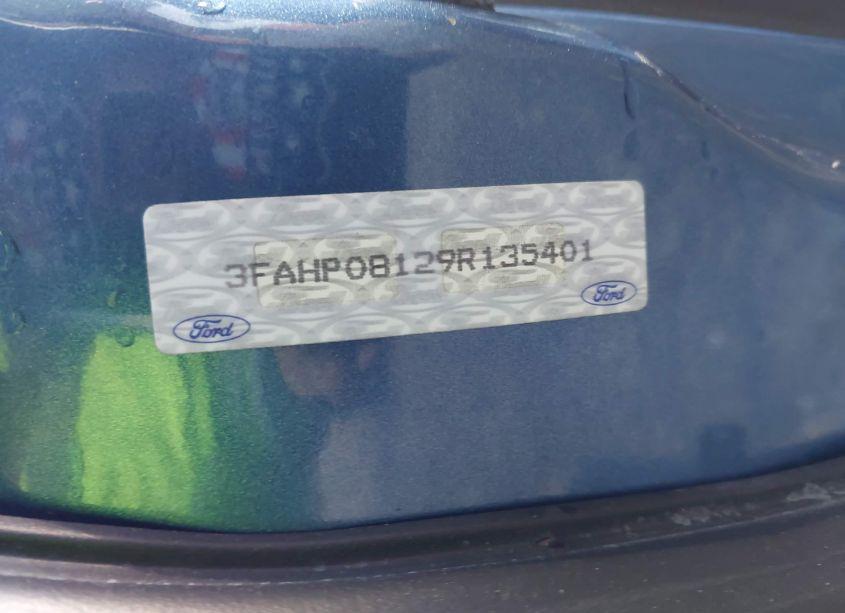 Photo 9 of 2009 Ford Fusion SEL (VIN 3FAHP08129R135401)