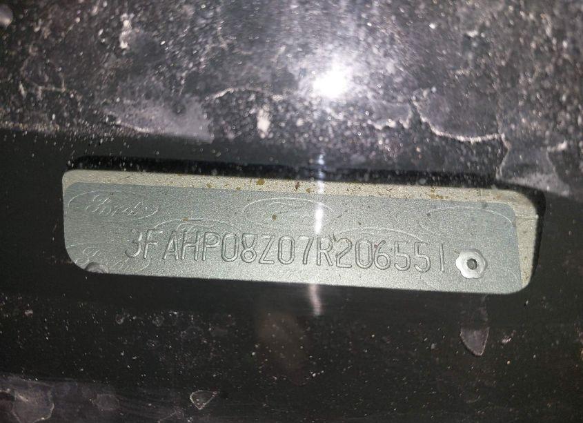 Photo 9 of 2007 Ford Fusion SEL (VIN 3FAHP08Z07R206551)