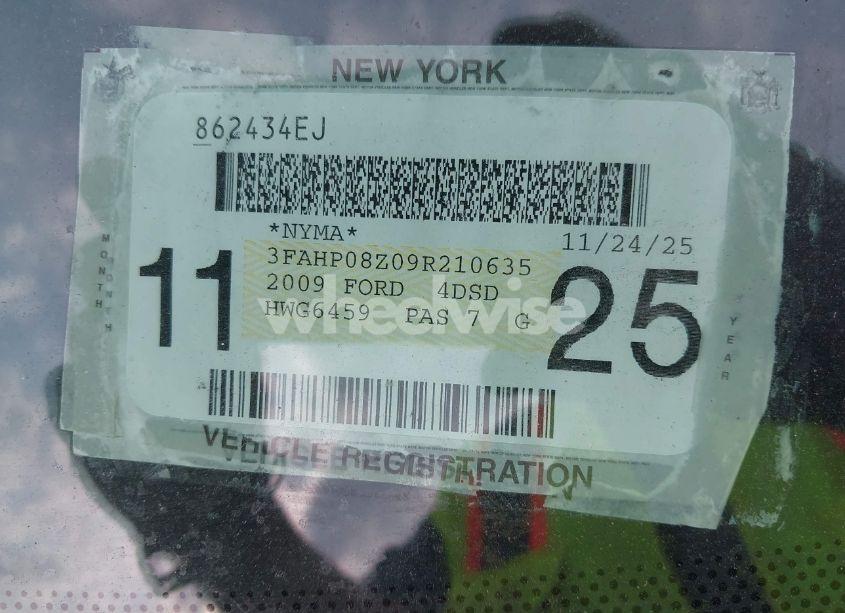 Photo 14 of 2009 Ford Fusion SEL (VIN 3FAHP08Z09R210635)