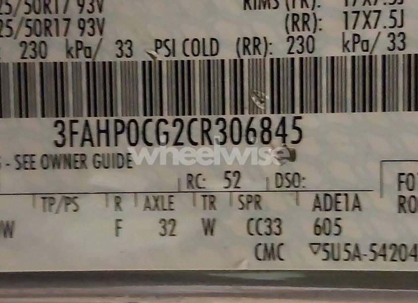 Photo 9 of 2012 Ford Fusion SEL (VIN 3FAHP0CG2CR306845)