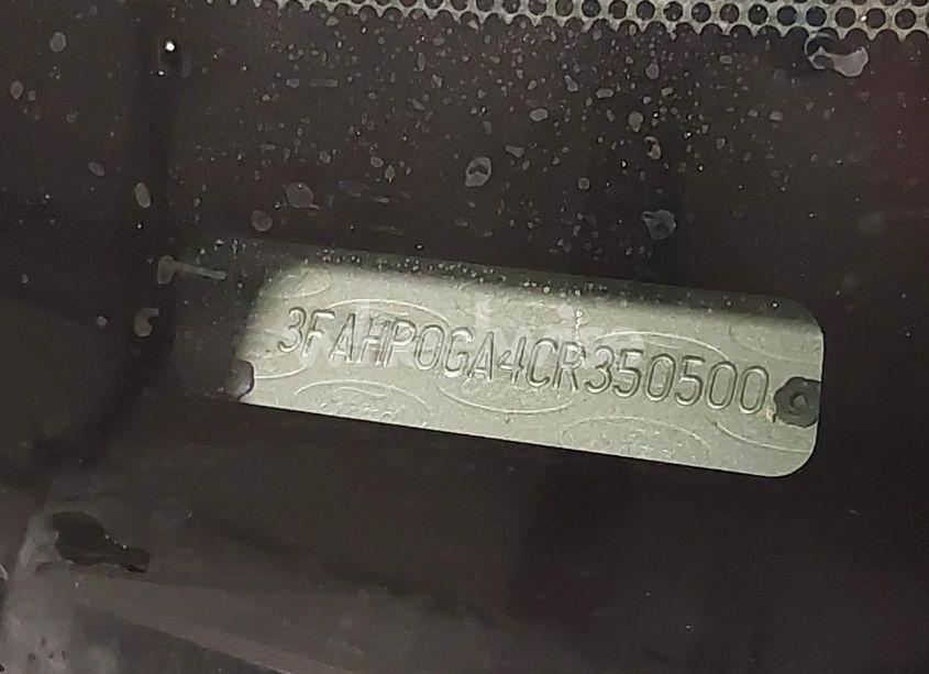 Photo 9 of 2012 Ford Fusion S (VIN 3FAHP0GA4CR350500)