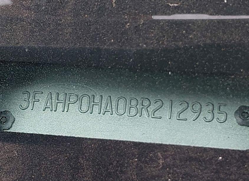 Photo 9 of 2011 Ford Fusion SE (VIN 3FAHP0HA0BR212935)