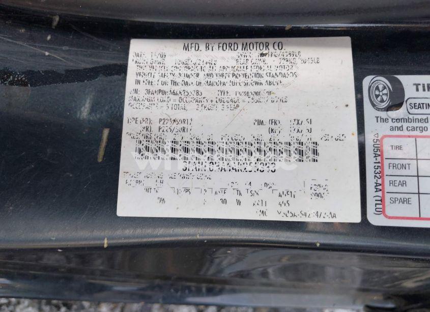 Photo 9 of 2010 Ford Fusion SE (VIN 3FAHP0HA6AR255383)