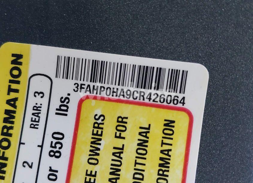 Photo 9 of 2012 Ford Fusion SE (VIN 3FAHP0HA9CR426064)