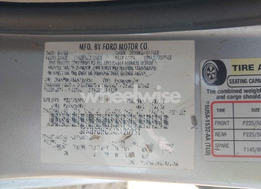 Photo 9 of 2010 Ford Fusion SE (VIN 3FAHP0HG5AR120951)