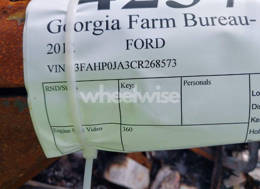 Photo 9 of 2012 Ford Fusion SEL (VIN 3FAHP0JA3CR268573)