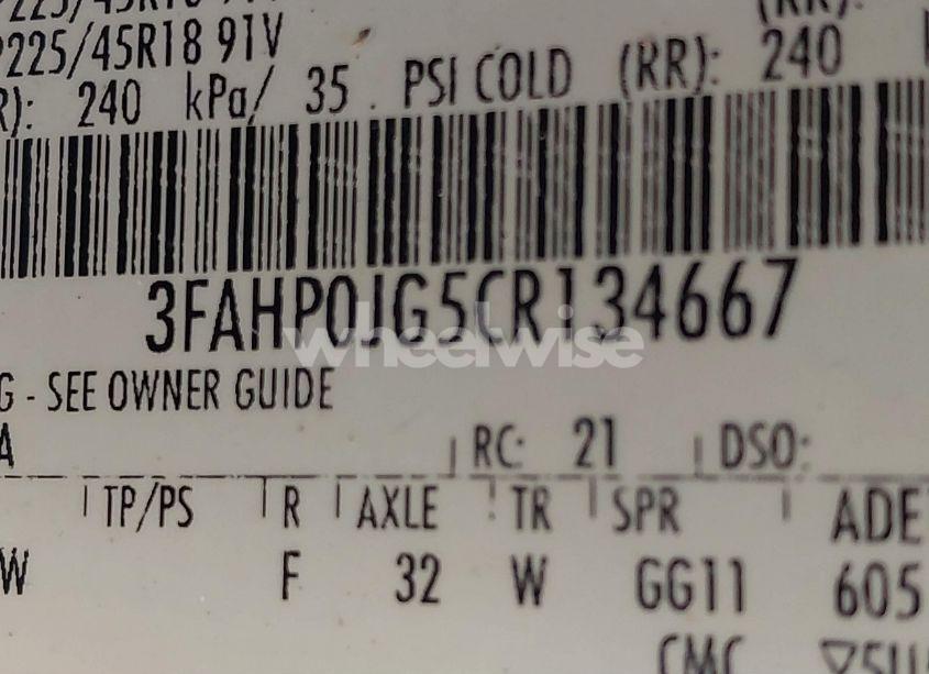 Photo 8 of 2012 Ford Fusion SEL (VIN 3FAHP0JG5CR134667)