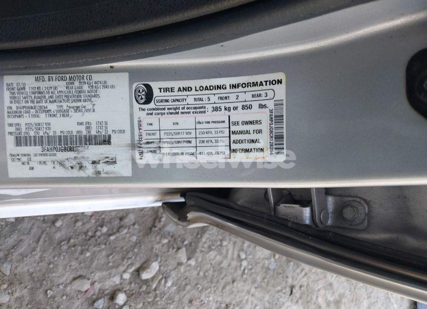 Photo 9 of 2012 Ford Fusion SEL (VIN 3FAHP0JG8CR128264)