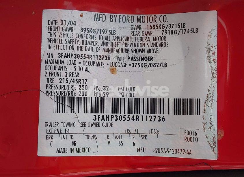 Photo 9 of 2004 Ford Focus ZX5 (VIN 3FAHP30554R112736)