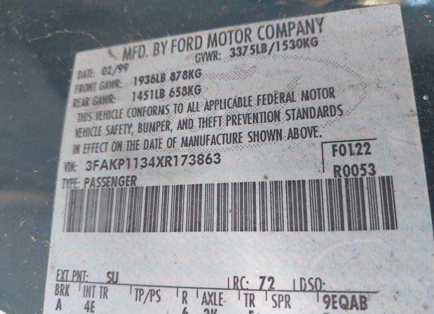 Photo 9 of 1999 Ford Escort ZX2 COOL/ZX2 HOT (VIN 3FAKP1134XR173863)