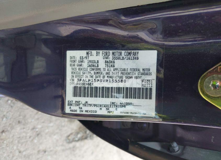 Photo 9 of 1997 Ford Escort LX (VIN 3FALP15P3VR155580)