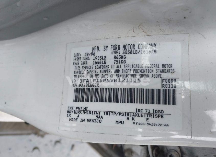 Photo 9 of 1997 Ford Escort LX (VIN 3FALP15P4VR121115)