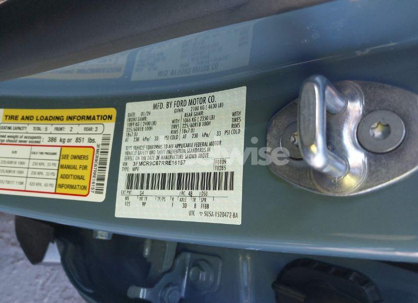 Photo 9 of 2024 Ford Bronco SPORT OUTER BANKS (VIN 3FMCR9C67RRE16157)