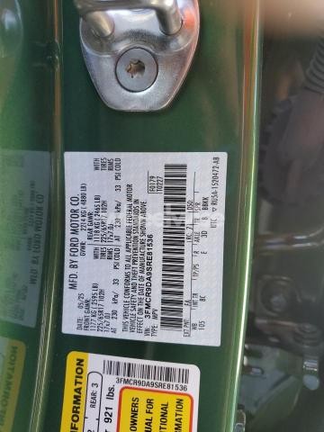 Photo 5 of 2025 FORD BRONCO SPORT BADLANDS (VIN 3FMCR9DA9SRE81536)