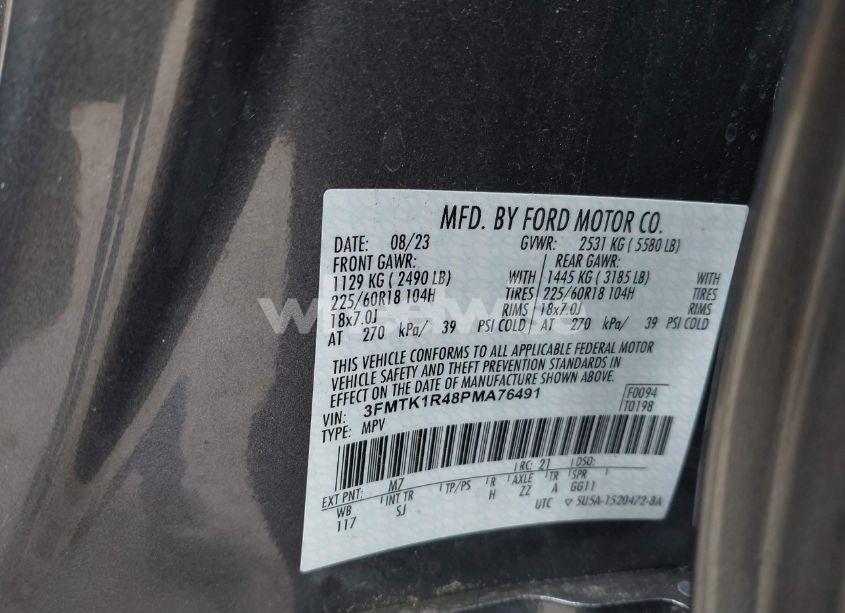 Photo 9 of 2023 Ford Mustang MACH-E SELECT (VIN 3FMTK1R48PMA76491)