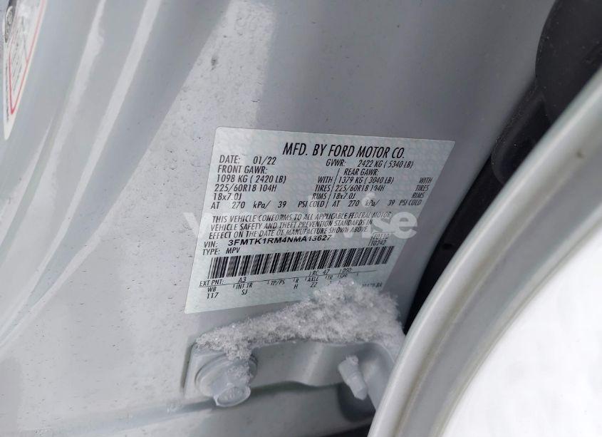 Photo 9 of 2022 Ford Mustang MACH-E SELECT (VIN 3FMTK1RM4NMA13627)