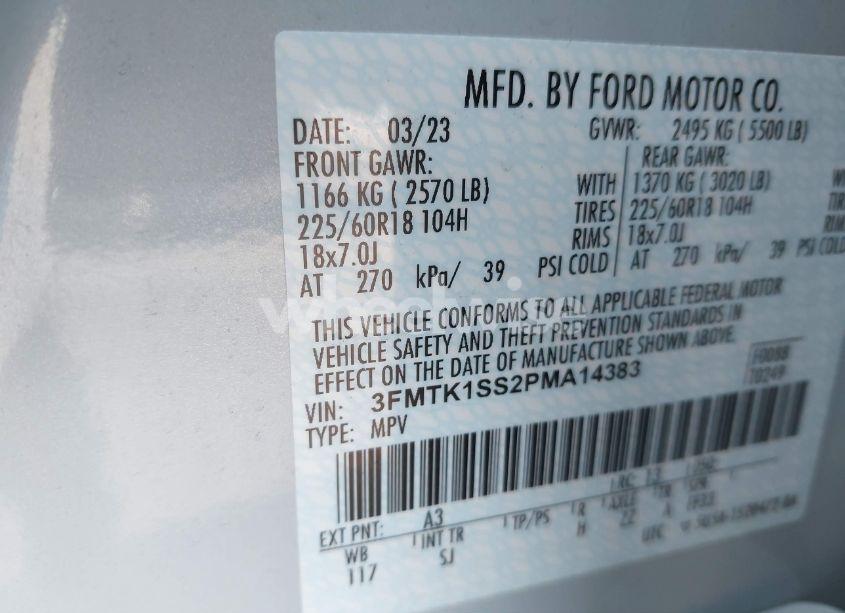 Photo 9 of 2023 Ford Mustang MACH-E SELECT (VIN 3FMTK1SS2PMA14383)