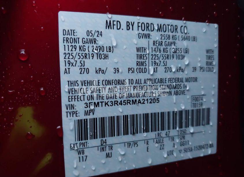 Photo 9 of 2024 Ford Mustang MACH-E PREMIUM (VIN 3FMTK3R45RMA21205)