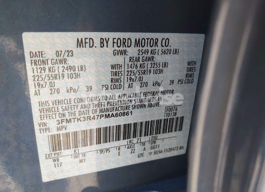 Photo 9 of 2023 Ford Mustang MACH-E PREMIUM (VIN 3FMTK3R47PMA60861)