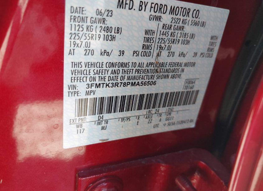 Photo 9 of 2023 Ford Mustang MACH-E PREMIUM (VIN 3FMTK3R78PMA56506)