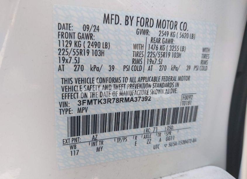 Photo 9 of 2024 Ford Mustang MACH-E PREMIUM (VIN 3FMTK3R78RMA37392)