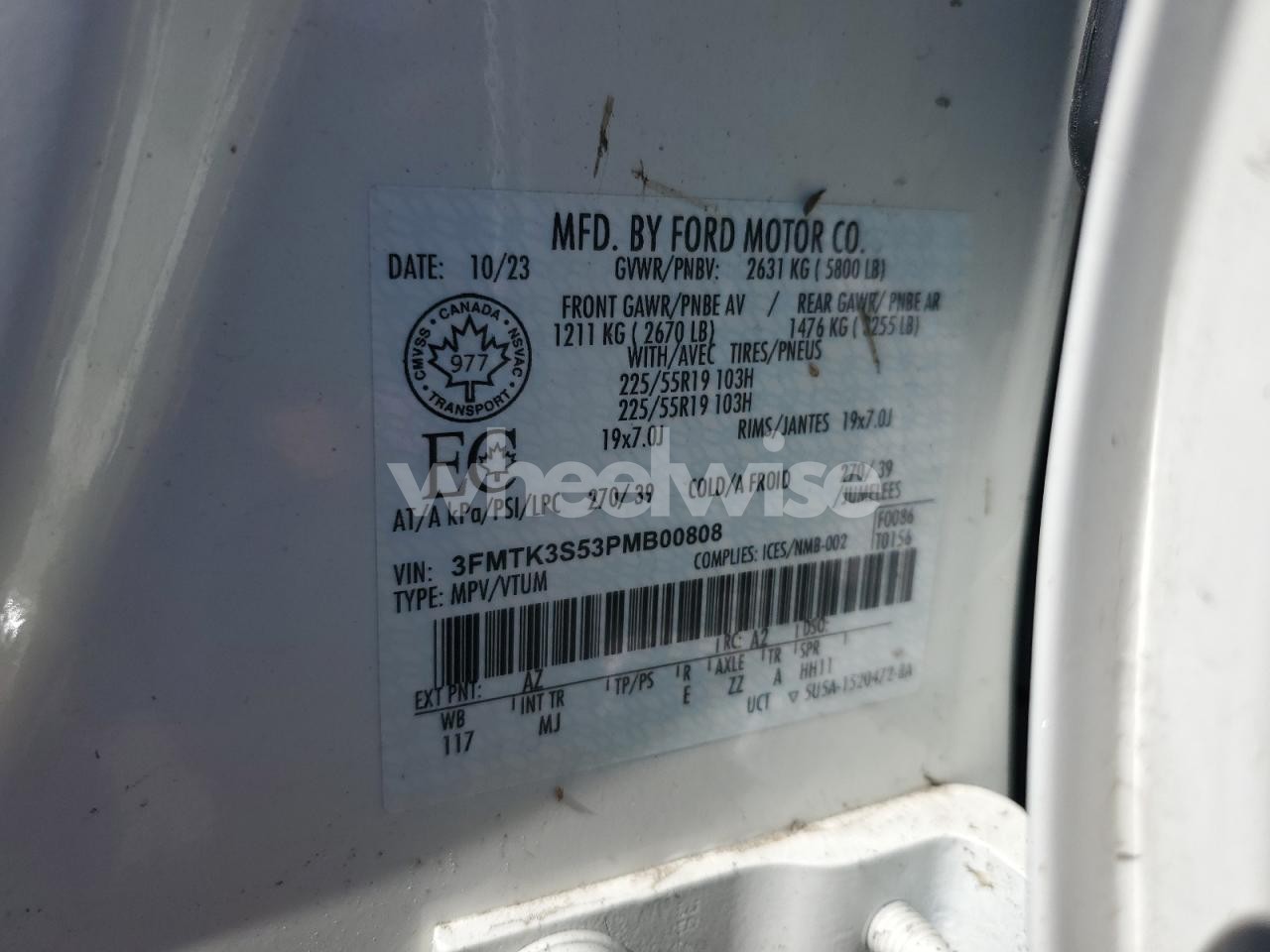 Photo 12 of 2023 FORD MUSTANG MACH-E PREMIUM (VIN 3FMTK3S53PMB00808)