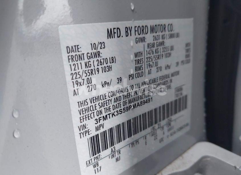 Photo 9 of 2023 Ford Mustang MACH-E PREMIUM (VIN 3FMTK3S59PMA89491)