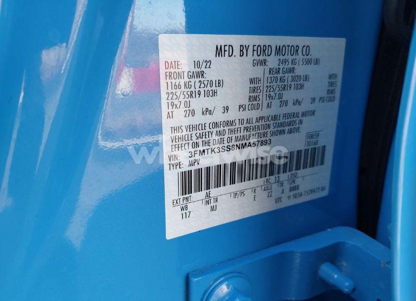 Photo 9 of 2022 Ford Mustang MACH-E PREMIUM (VIN 3FMTK3SS8NMA57893)