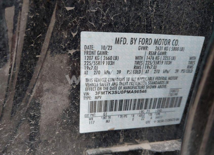 Photo 9 of 2023 Ford Mustang MACH-E PREMIUM (VIN 3FMTK3SU0PMA96546)