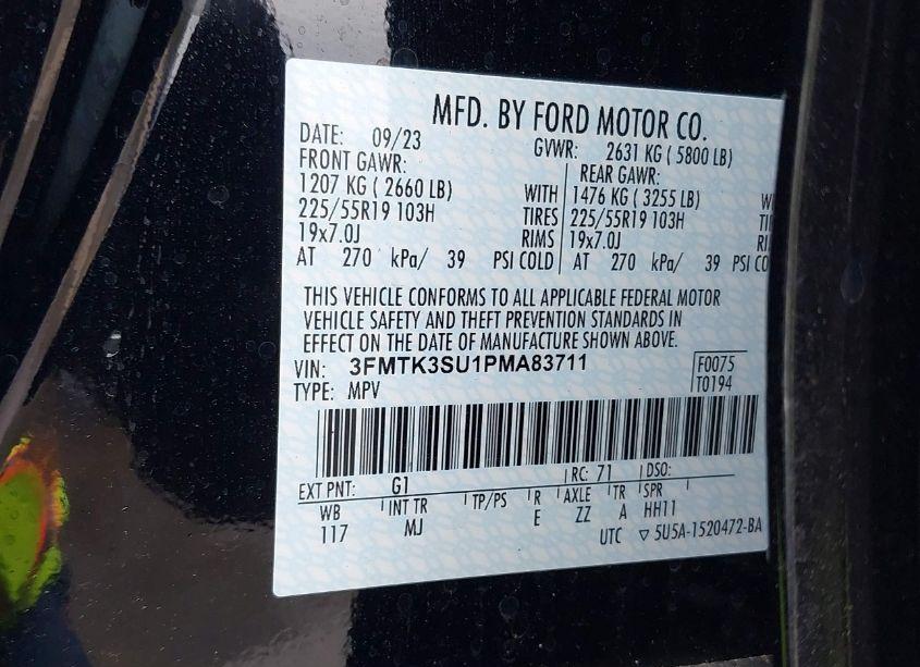 Photo 9 of 2023 Ford Mustang MACH-E PREMIUM (VIN 3FMTK3SU1PMA83711)